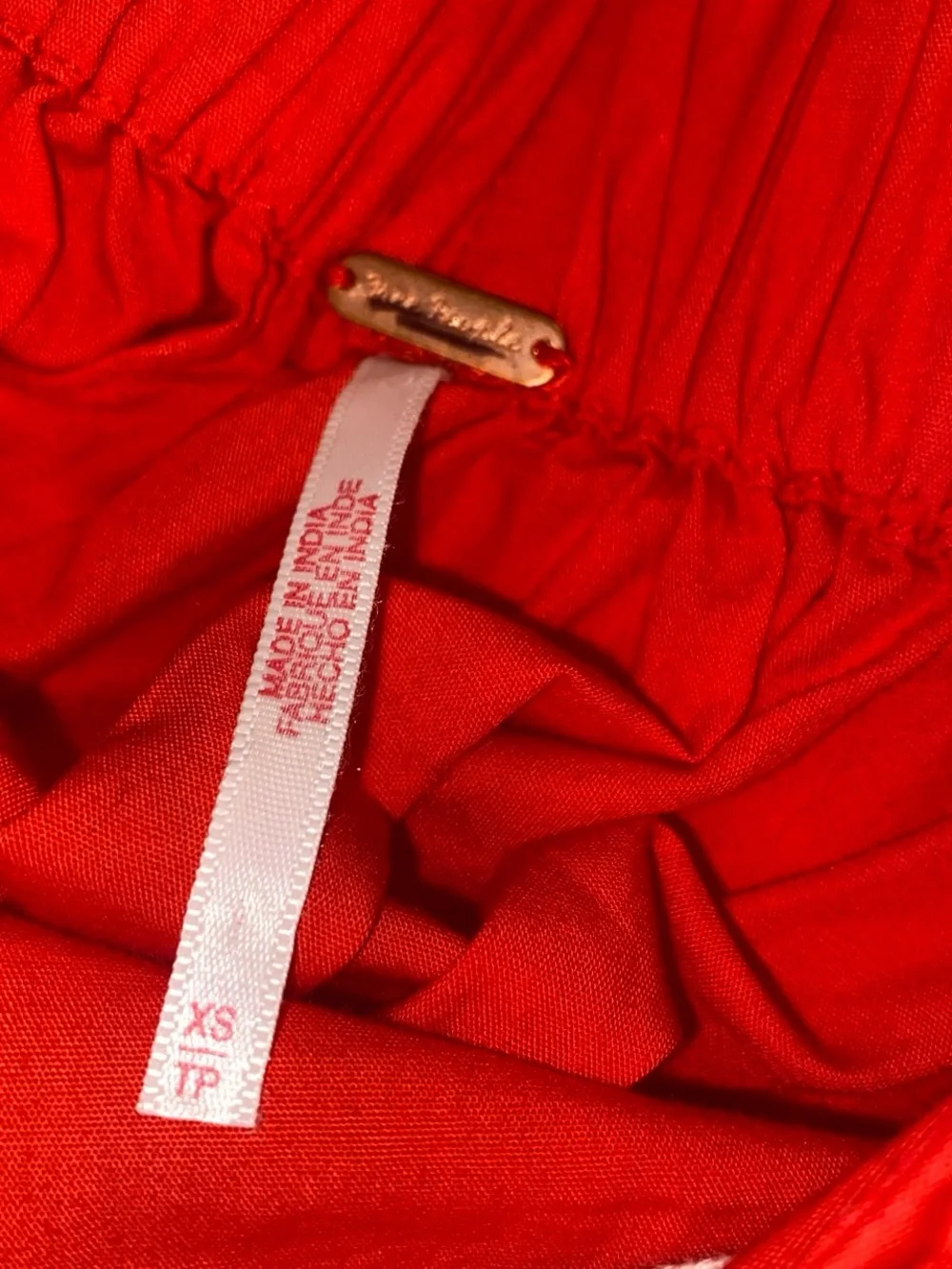 Free People Beachside Tide Red Maxi Dress XS